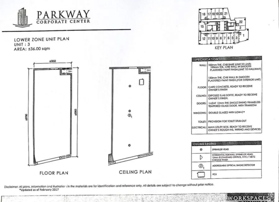 Rush SACRIFICE SALE BELOW MARKET VALUE BRAND NEW 36 sqm Office with Parking, Parkway Corporate Center, Alabang