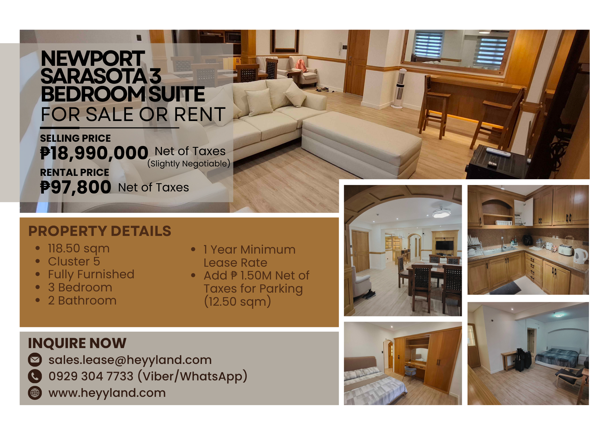 FOR SALE OR RENT Newly Renovated Sarasota 3 Bedroom Suite in PASAY