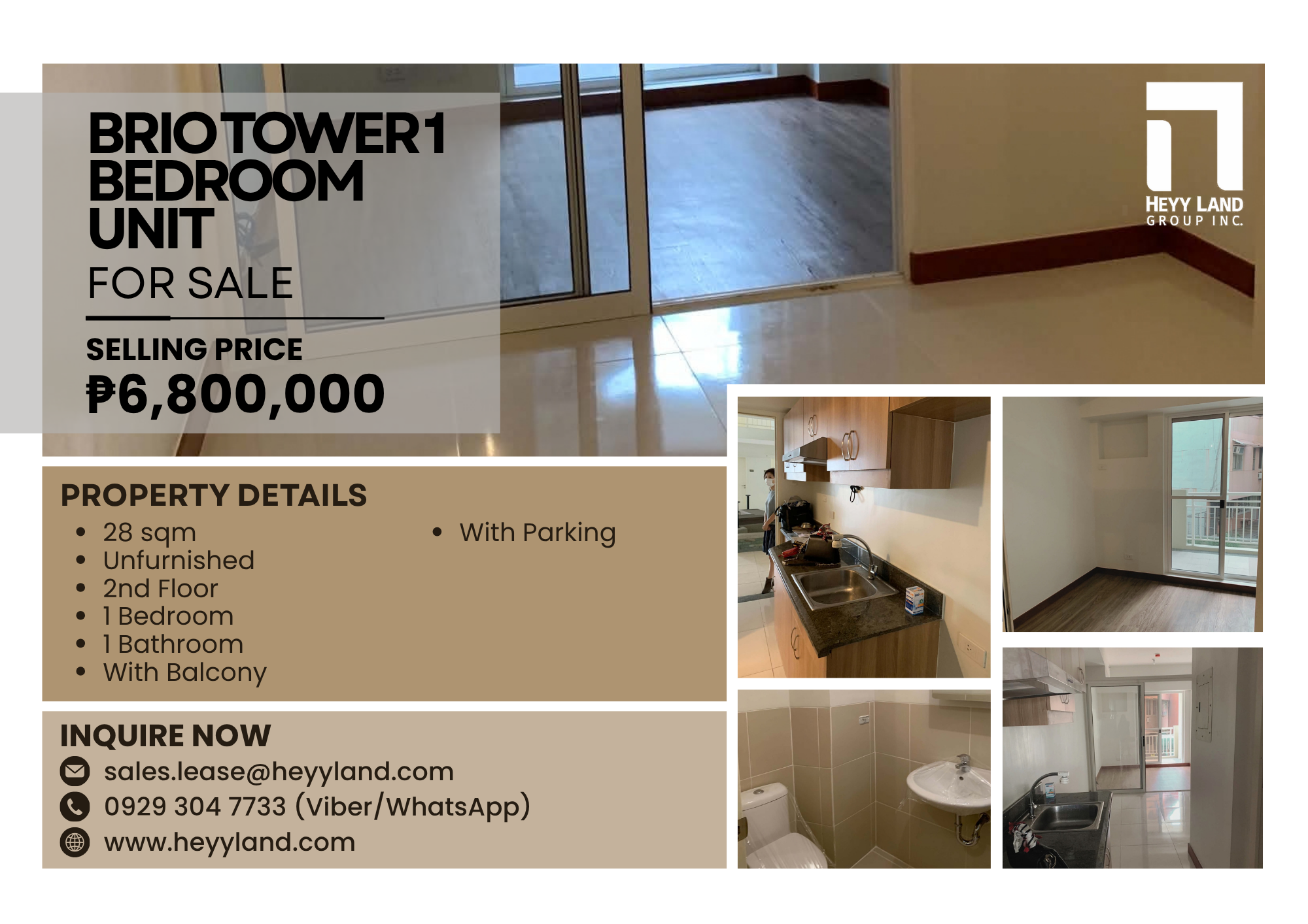 FOR SALE Brio Tower 1 Bedroom Unit in MAKATI CITY